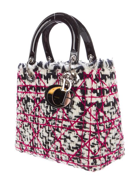 dior bag tweed|CHRISTIAN DIOR Tweed Medium Lady Dior Multicolor 1482238.